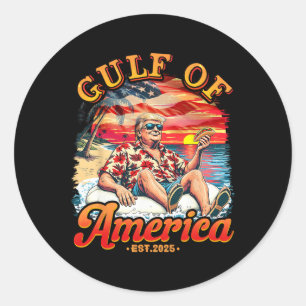 Funny Trump Gulf Of Us America 2025 Trump Merchand Classic Round Sticker