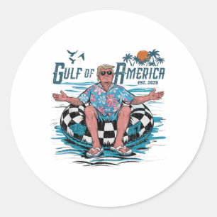 Funny Trump Gulf Of Us America 2025 Trump Merchand Classic Round Sticker