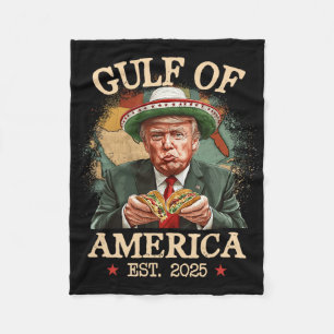 Funny Trump Gulf Of Us America 2025 Trump Merchand Fleece Blanket