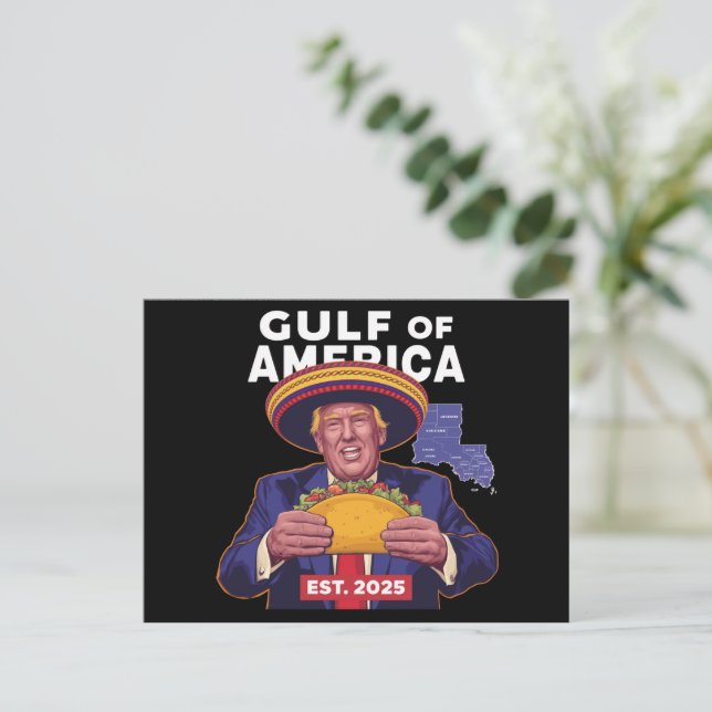 Funny Trump Gulf Of Us America 2025 Trump  Postcard (Standing Front)