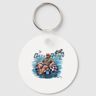 Funny Trump Gulf Of Us America Est 2025 Keychain