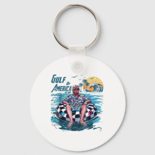 Funny Trump Gulf Of Us America Est 2025 Keychain