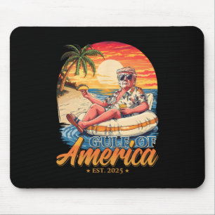 Funny Trump Gulf Of Us America Est 2025 Mouse Pad