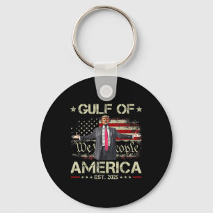 Funny Trump Gulf Of Us America Est 2025 Usa Americ Keychain