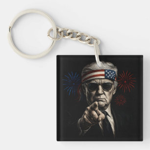 Funny Trump Gulf Of USA America 2025 4th Of July Keychain