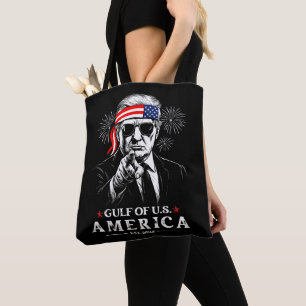 Funny Trump Gulf Of USA America 2025 4th Of July Tote Bag