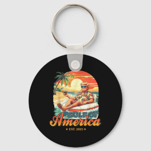 Funny Trump Gulf Of Usa America Est 2025  Keychain