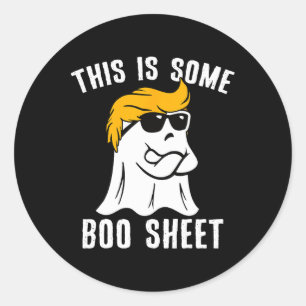 Funny Trump Halloween This Is Some Boo Sheet Classic Round Sticker