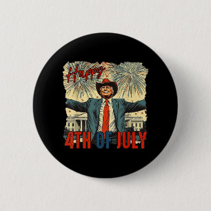 Funny Trump Happy 4th Of July Independence Day 2 Inch Round Button