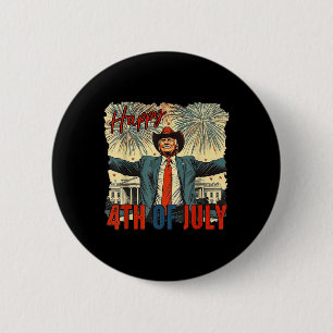 Funny Trump Happy 4th Of July Independence Day 2 Inch Round Button