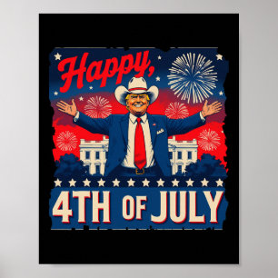 Funny Trump Happy 4th Of July  Poster