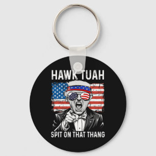 Funny Trump Hawk Tuah - Spit On That Thang Meme Keychain