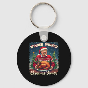 Funny Trump Humour Men Women Winner Winner Christm Keychain