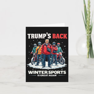 Funny Trump Ice Hockey Vintage Style Winter Sports Card
