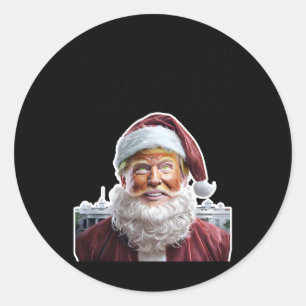 Funny Trump I'll Be Home For Christmas Funny Trump Classic Round Sticker