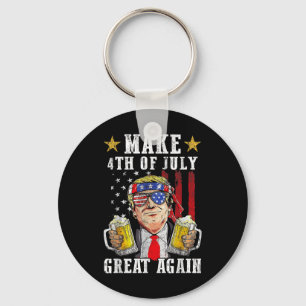 Funny Trump Independence Day Make 4th Of July Grea Keychain