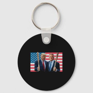 Funny Trump Kennedy Mega Maha Baseball Bat Usa Fla Keychain