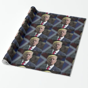 FUNNY TRUMP KISS CHRSTMAS Wrapping Paper