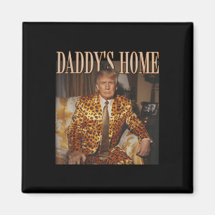 Funny Trump Leopard Daddys Home, Trump 2024  Magnet
