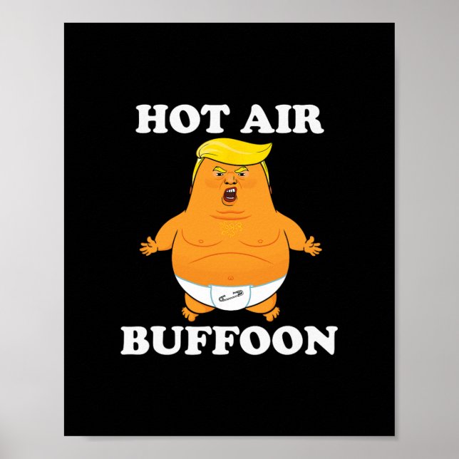 Funny Trump Lloon Hot Air Buffoon  Poster (Front)