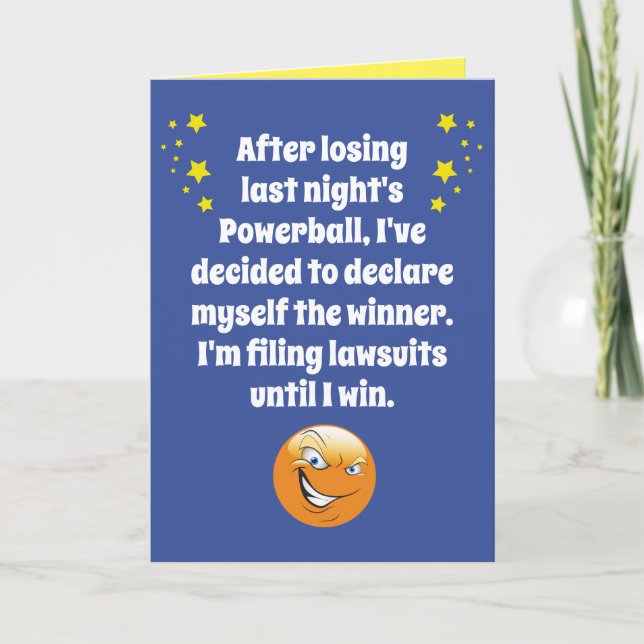 Funny Trump Losing But Declared Winner Birthday Card (Front)