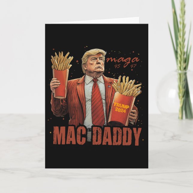 Funny Trump Mac Daddy Tee  Card (Front)