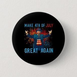 Funny Trump Make 4th Of July Great Again Firework 2 Inch Round Button
