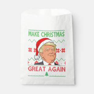 Funny Trump Make Christmas Great Again Ugly Sweate Favour Bag