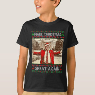 Funny Trump Make Christmas Great Again Xmas Family T-Shirt