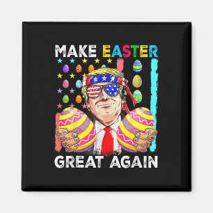 Funny Trump Make Easter Great Again Bunny Hunt Egg Magnet