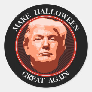 Funny Trump Make Halloween Great Classic Round Sticker