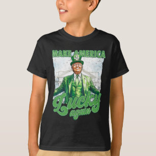 Funny Trump Make St Patrick's Day Great Again Iris T-Shirt
