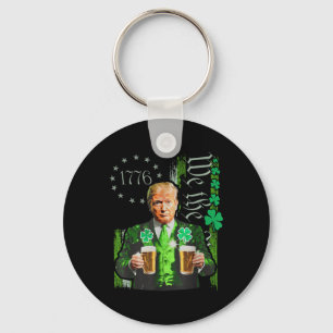 Funny Trump Make St Patricks Day Great Again Keychain