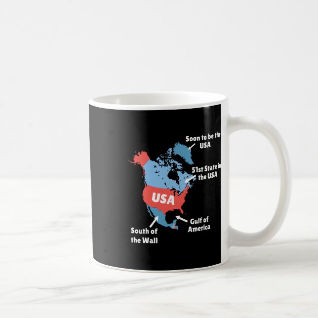 Funny Trump Map Of Usa - Canada  Coffee Mug (Right)