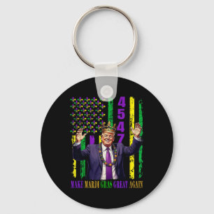 Funny Trump Mardi Gras Make Mardi Gras Great Again Keychain