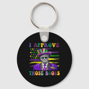 Funny Trump Mardi Gras Usa I Approve Those 1 Keychain