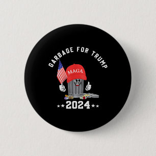 Funny Trump Mega Garbage Can Cartoon Character Ame 2 Inch Round Button