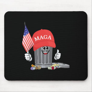 Funny Trump Mega Garbage Can Cartoon Character Ame Mouse Pad
