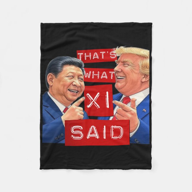 Funny Trump Meme Funny  Fleece Blanket (Front)
