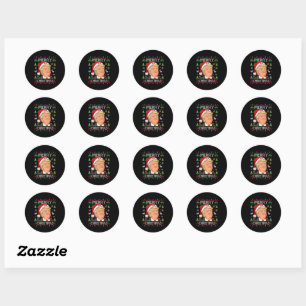 Funny Trump Merry Christmas Ugly Xmas Sweater Gift Classic Round Sticker