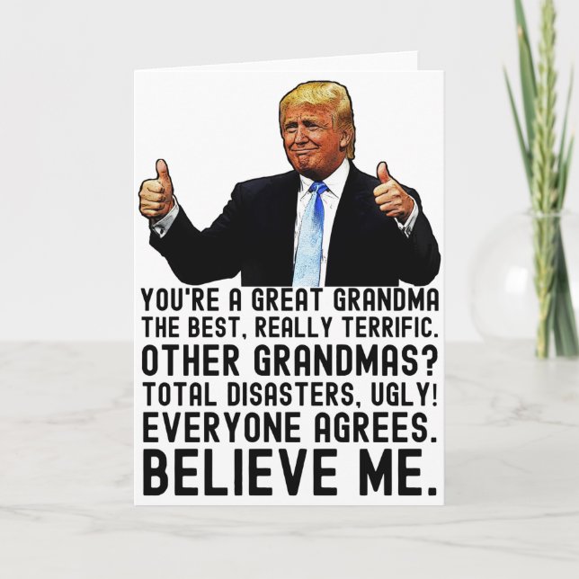 Funny Trump Mother's Day Grandma Card (Front)