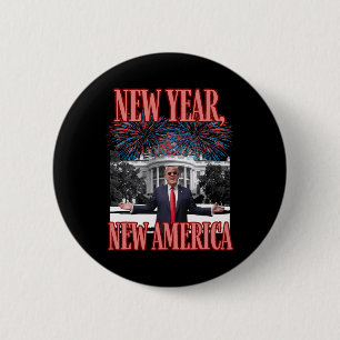 Funny Trump New Year 2 Inch Round Button