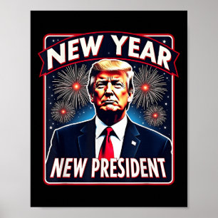 Funny Trump New Year Party 2025 Trump New Year New Poster