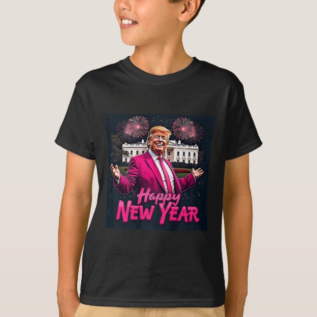 Funny Trump New Year Party 2025 Trump New Year New T-Shirt (Front)