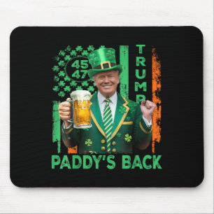 Funny Trump Paddys Back 45 47 St Patricks Day Usa  Mouse Pad