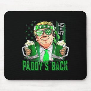 Funny Trump Paddys Back 45 47 St Patricks Day Usa  Mouse Pad