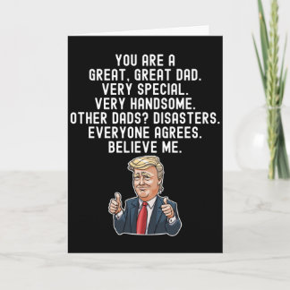 Funny Trump père carte d'anniversaire