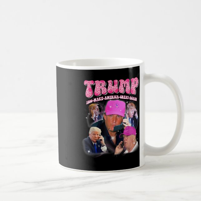 Funny Trump Pink Miss Me Yet Trump 2024 Take Ameri Coffee Mug (Right)