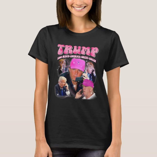 Funny Trump Pink Miss Me Yet Trump 2024 Take Ameri T-Shirt (Front)