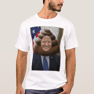 Funny Trump Poop Emoji Head T-Shirt
